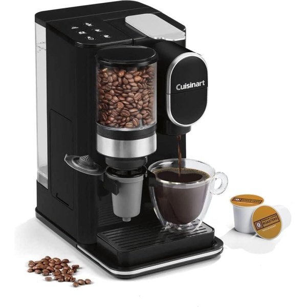 Cuisinart Single-Serve Coffee Maker + Coffee Grinder with 8 oz., 10 oz., and 12