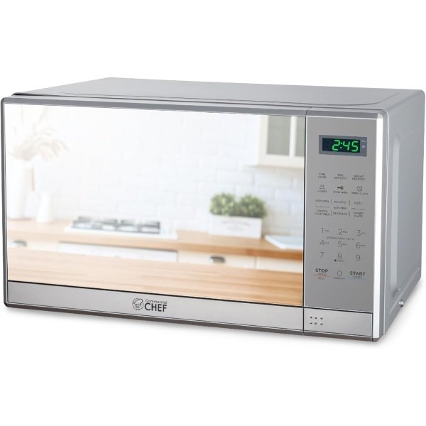 COMMERCIAL CHEF 0.7 Cu Ft Microwave with 10 Power Levels, 700W Microwave with