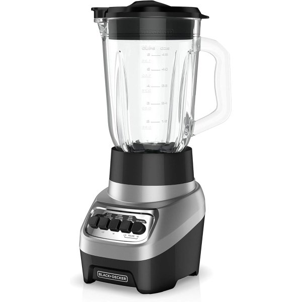 BLACK+DECKER PowerCrush Multi-Function Blender with 6-Cup Glass Jar, 4 Speed