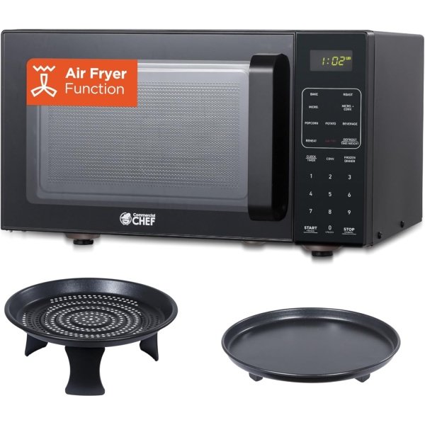 Commercial Chef 5-in-1 Countertop Microwave Air Fryer Combo, 0.9 Cu. Ft.