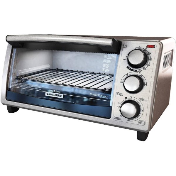 BLACK+DECKER 4 Slice Toaster Oven - Stainless Steel