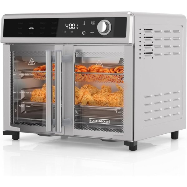 BLACK+DECKER Crisp 'N Bake Air Fryer Toaster Oven Combo, 12 in 1 Countertop