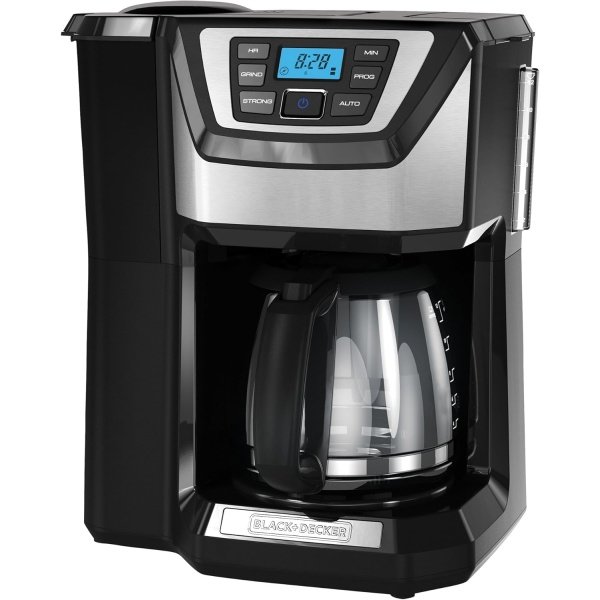 BLACK+DECKER 12-Cup Mill and Brew Coffee Maker, Automatic Grind and Brew Drip