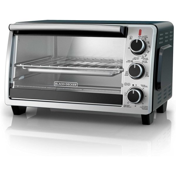 BLACK+DECKER TO1950SBD 6-Slice Convection Oven, Black/Silver