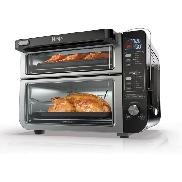 Ninja DCT451 12-in-1 Smart Double Oven with FlexDoor, Thermometer, FlavorSeal,
